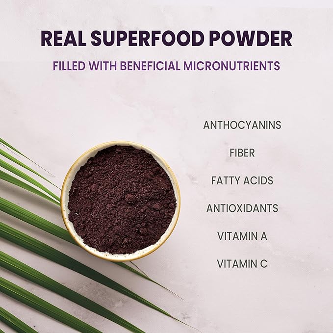 Jungle Powders Freeze Dried Strawberries Organic USDA Certified Strawberry Slices 3.2 Ounce Bag + Organic Acai Powder 5 Ounce Bag Freeze Dried Acai Berry Powder from Whole Berries