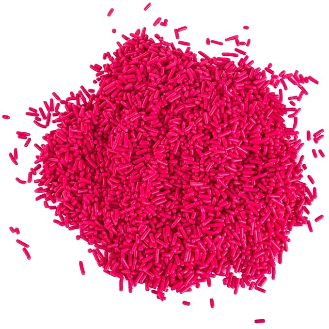 Pink Sprinkles - 2.2 Pounds - Mother's Day Toppings - Bulk Hot Pink Sprinkles for Cupcakes Baby Showers Gender Reveal Princess Parties
