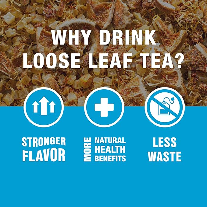 Tiesta Tea Premium Starter Loose Leaf Sampler Kit - Classic Tea Blends High to Non Caffeinated Hot &amp Iced Brews Starter Set with Black Green Herbal Sample Bags and 100 Disposable Tea Filters