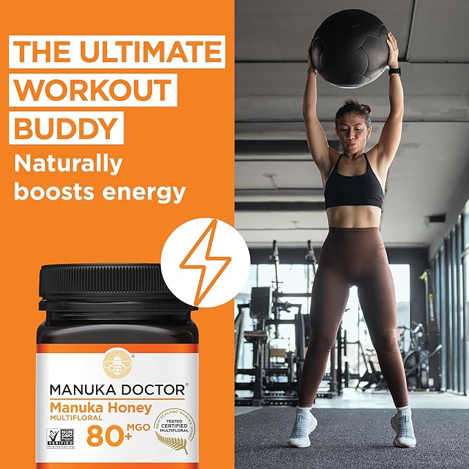 Manuka Doctor - MGO 80+ Manuka Honey Multifloral 100% Pure New Zealand Honey. Certified. Guaranteed. Raw. Non-GMO (8.75oz)