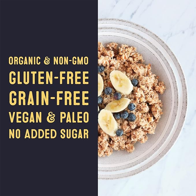 Wella Cereal Oatmeal Alternative Gluten-Free Breakfast Hot Cereal Grain-Free Paleo Organic Vegan High Protein Superfood Plant-Based Non-GMO Low in Net Carbs Single-Serve Packets Snickerdoodle Fl