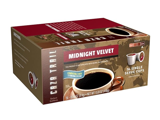 Caza Trail Coffee Midnight Velvet 56 Single Serve Cups