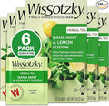 Wissotzky Nana Mint &amp Lemon Fusion Herbal Tea (6 Pack -120 Tea Bags) | Invigorating Blend | Caffeine Free Tea | Digestive Support