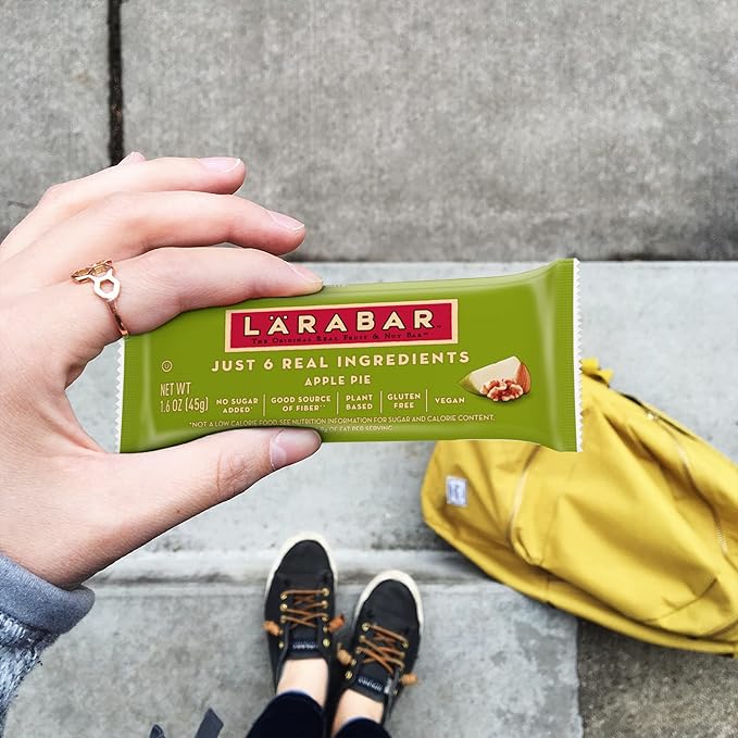 Larabar Apple Pie Gluten Free Vegan Fruit &amp Nut Bar 1.6 oz Bars 16 Ct