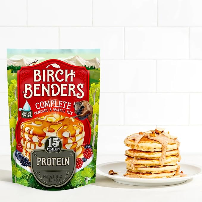 Birch Benders Protein Pancake and Waffle Mix 16 Ounce (Pack of 2)