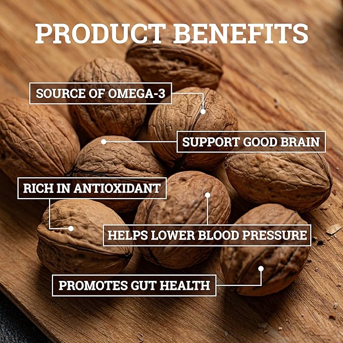 GORIH Walnuts Halves and Pieces 70 Oz - Natural Raw Unsalted Vegan Shelled - Unroasted Walnuts Perfect for Baking Cooking and Snack Topping