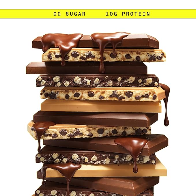 Hormbles Chormbles Protein Candy Bars Variety Pack 10g Protein 0g Sugar Milk Chocolate Peanut Butter Salted Fudge Candy With Crunchy Pieces Sugar Free Snacks or Dessert 9 Pack
