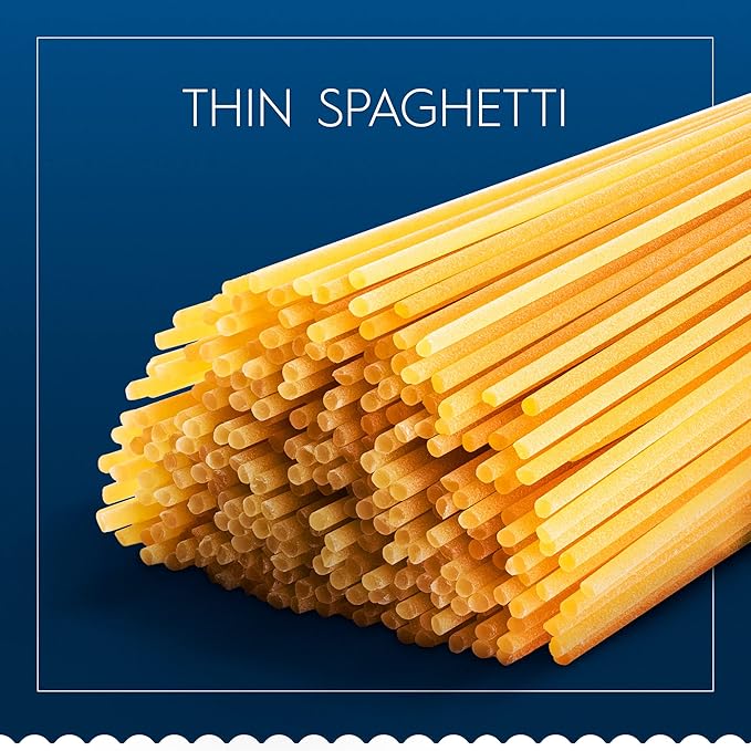 Barilla Thin Spaghetti Pasta 16 oz. Box (Pack of 20) - Non-GMO Made with Durum Wheat Semolina - Kosher Certified