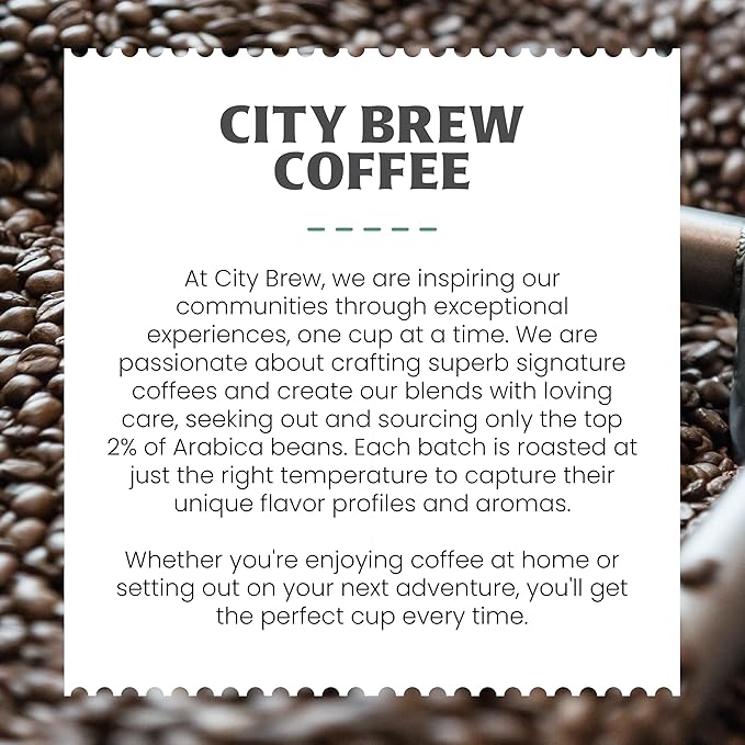 City Brew Rolling Rivers - Dark Roast Whole Bean Coffee - 2Lb