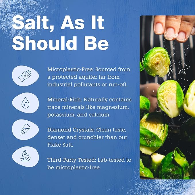 Vera Salt Fleur de Sel Spring Salt – 180g Pack – Hand‑Harvested Crystals from Spain – Naturally Formed with Delicate Crunch and Balanced Salinity – Ideal Finishing Salt - Microplastic-Free