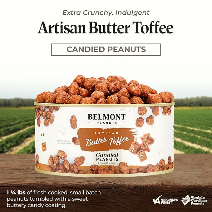 Belmont Peanuts Gourmet Lightly Sea-Salted Almonds 18 oz (1 Pack) – Only 3 Simple Ingredients No Preservatives – A Premium Salty Crunchy Hand Seasoned Nutty Snack