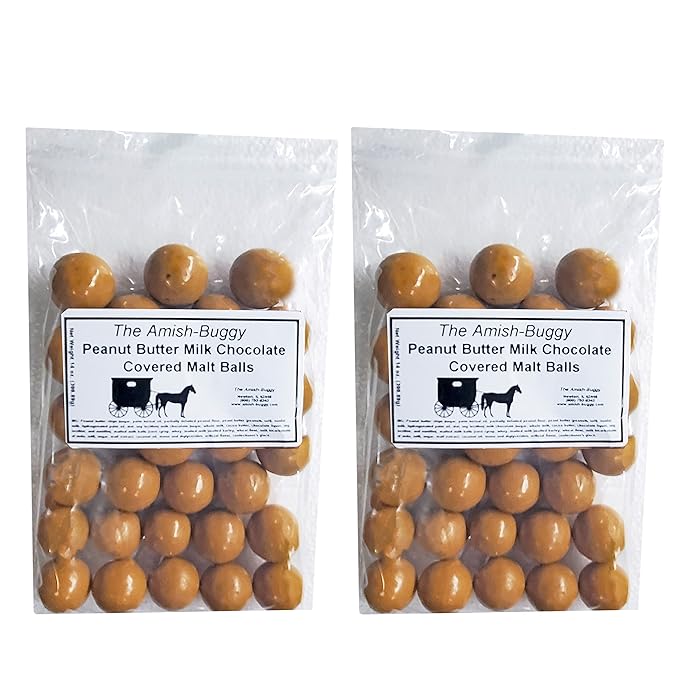 Arndts Fudgery Premium Chocolate Covered Candy (Peanut Buttery Malted Milk Balls (2-13 oz. Bags))