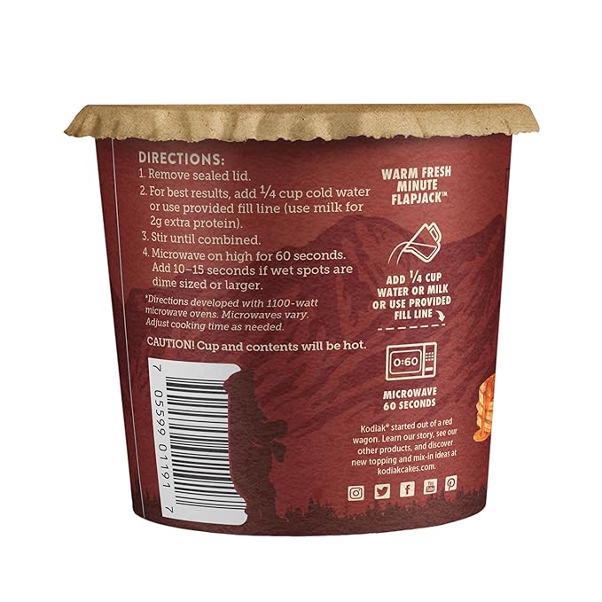 Kodiak Cakes Pancake On the Go Cinnamon and Maple 2.26 Ounce (Pack of 12)