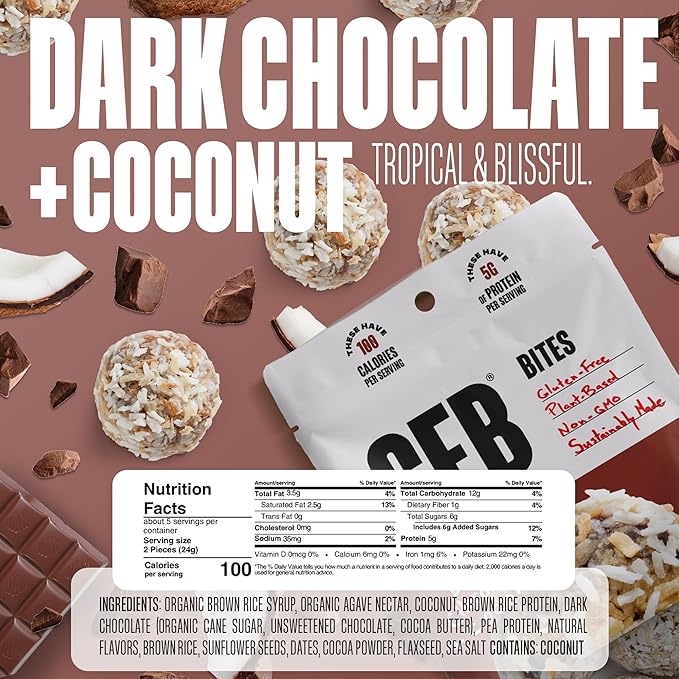 The GFB Variety Pack Protein Bites - Gluten Free Plant Based Non GMO Sustainably Made – Ridiculously Tasty Healthy Vegan Protein Energy Balls 4 oz (4 Count)
