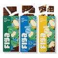 Figa Foods 63% Cupuaçu Bars - Naturally Caffeine-Free Date Sweetened Vegan Gluten Free Only 3 Ingredients Variety Pack - Pure Salty + Fruity