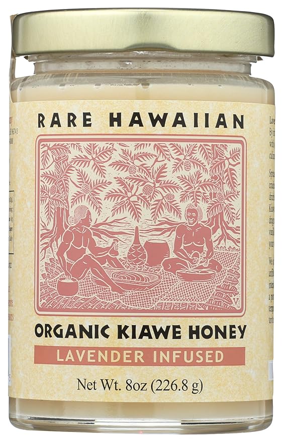 RARE HAWAIIAN Organic Kiawe Honey with Lavender 8 OZ