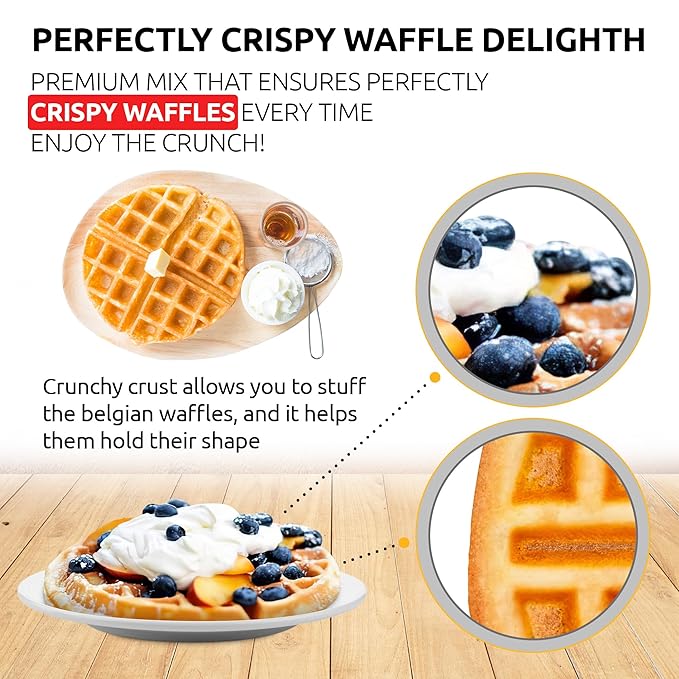 OldSoul Professional Belgian Waffle Mix | 10 Lbs | Crispy | Vanilla Flavor | 56 Waffles (10 Lbs Traditional)