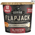 Kodiak Cakes Instant Pancake &amp Flapjack Cups Buttermilk &amp Maple High Protein 100% Whole Grains (Pack of 12)