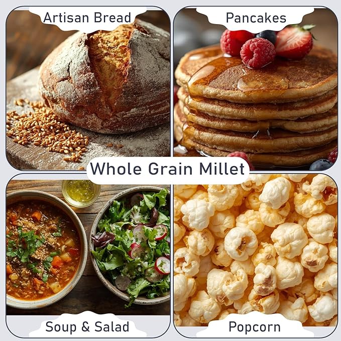 Great River Milling Whole Grain Sorghum | High-Protein Ancient Grain | Non-GMO Kosher Certified | Ideal for Salads Pilaf Porridge Baking &amp More | 5 Lb
