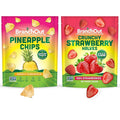 BranchOut Pineapple Chips (7 oz) and Crunchy Strawberry Halves (6 oz) Bundle No Sugar Added GentleDry Better than Freeze Dried Fruit Healthy Vegan Snacks for Kids &amp Adults