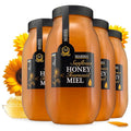 HONIGMA® Marma Sunflower Honey | Authentic Raw Honey from Ukraine | 100% Pure Unpasteurized &amp Fully Crystallized | 1000g/35.2oz | Naturally Solid Texture | Pack of 4