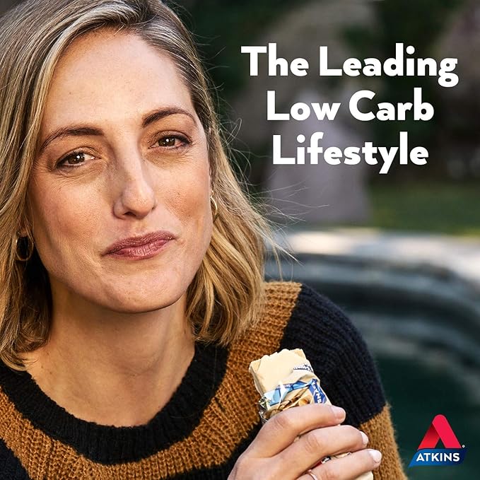 Atkins Birthday Cake Protein Meal Bar High Fiber 15g Protein 1g Sugar 4g Net Carbs Meal Replacement Keto Friendly 30 Count