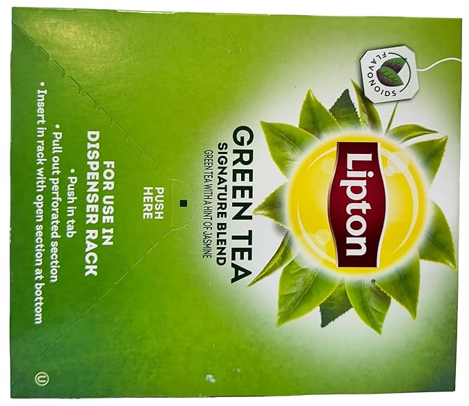 Lipton Green Tea 100 Percent Natural Signature Blend with Jasmine 100 Count (Pack of 2 200 Total Tea Bags)