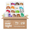 Oats Overnight Ultimate Variety Pack - High Protein 5g Fiber Breakfast Protein Shake Gluten Free Oatmeal Non GMO Oatmeal - Green Apple Cinnamon Coconut Cream Pie &amp More (16 Pack + Shaker Bottl