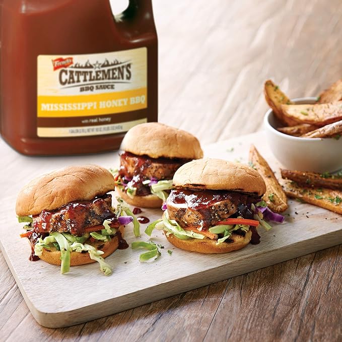 Cattlemen's Mississippi Honey BBQ Sauce 1 gal - One Gallon Bulk Container of Mississippi Honey Barbecue Sauce Blend of Honey Vinegar Hickory and More for Dipping and Barbecue Recipes