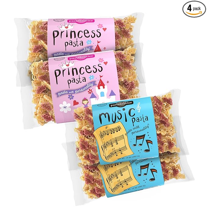 4 Pack: 2 Princess Pasta &amp 2 Music Pasta