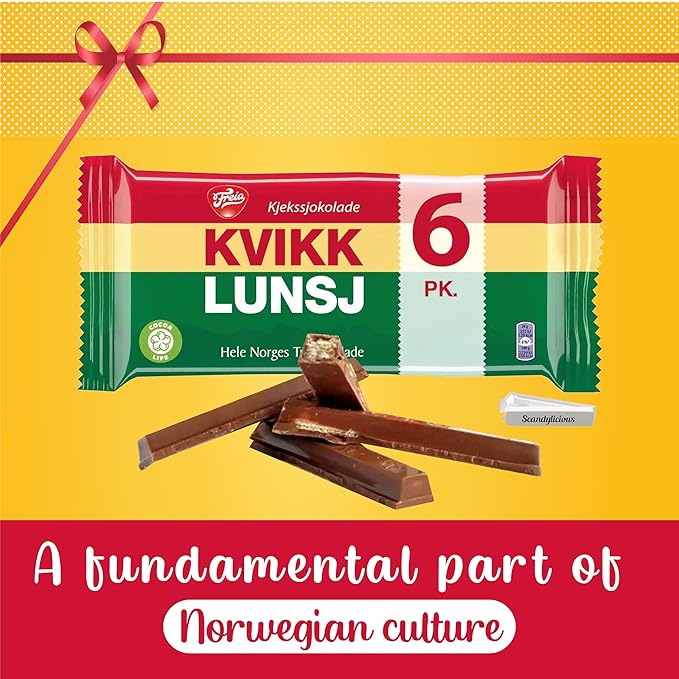 Kvikklunsj – Chocolate Covered Wafers from Freia - Norwegian Chocolate from Norway Milk Chocolate Bars (6-Pack x 47gram)