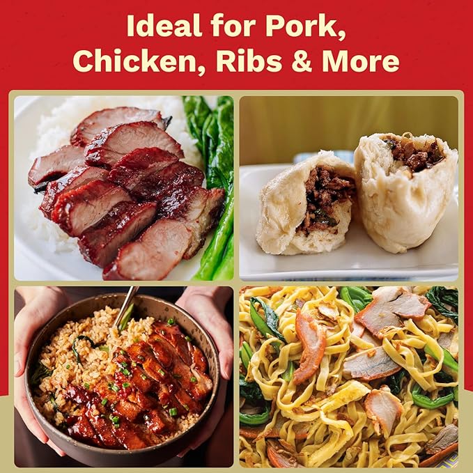 NOH Chinese Barbecue Char Siu Seasoning Mix 2.5 oz Packet (Pack of 8) - Authentic Chinese Barbecue Seasoning for Restaurant-Style Classic Char Siu Taste - Ideal for Pork Chicken Ribs and More