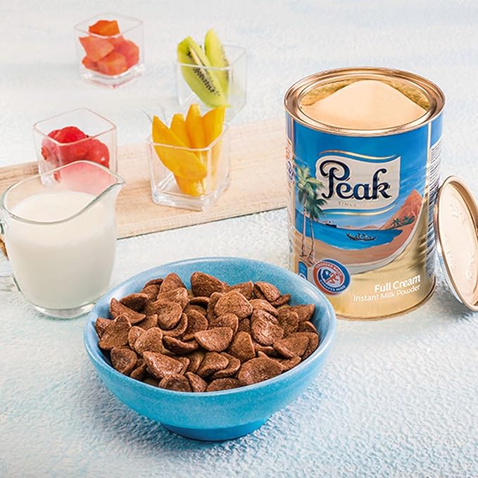 Peak Whole Milk Powder 2 Pound (900g) Can - European Milk from Holland rBST Free Full Rich Flavor Dissolves Instantly Long Shelf Life Premium Full Fat Quality