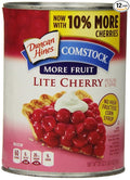Duncan Hines Comstock Lite Pie Filling &amp Topping Cherry 20 Ounce (Pack of 12)