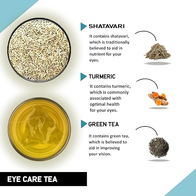 TEACURRY Eye Care Tea (30 Tea Bags Pack of 1 Month) - Helps to Eye Wellness Improve Vision and Promotes Relaxation