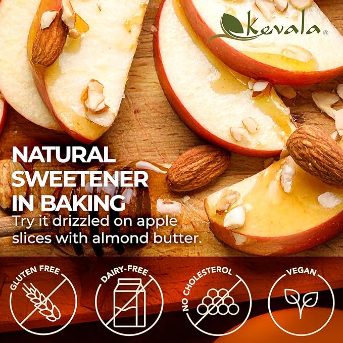 Kevala Organic Raw Oaxaca Honey - Nutritious Honey with no Pesticides and no Sugar Added or Given to the Bees Natural Sweetener for Cooking and Baking at Home Great for Pancakes and Waffles 4 lb