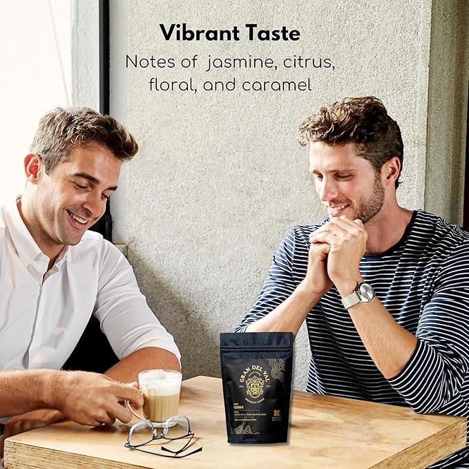 Gran Del Val Panama Geisha Coffee – 2.2 oz Whole Bean – Great for Sampling Washed Light Roast from Boquete Highlands – Notes of Jasmine Citrus Floral &amp Sweet Caramel