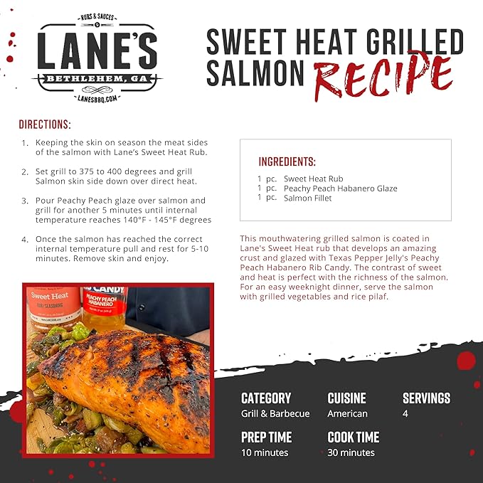 Lane's Sweet Heat Rub Seasoning All-Natural BBQ Brisket Rub Goes Well with Butt Rub Seasoning No MSG Brisket Seasoning &amp Made in USA 2 Lbs