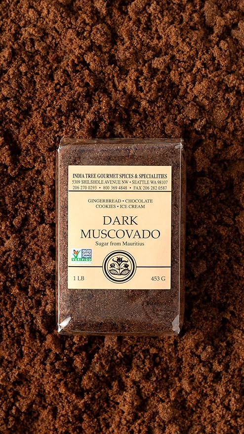 India Tree Dark Muscovado Sugar 1 lb (Pack of 4)