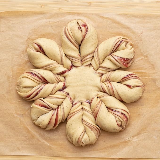 CrumbleCrate Raspberry Star Bread DIY Baking Kit | Artisan Bread Making Set for Adults | Pre-Measured Ingredients &amp Tools | Baking Gift
