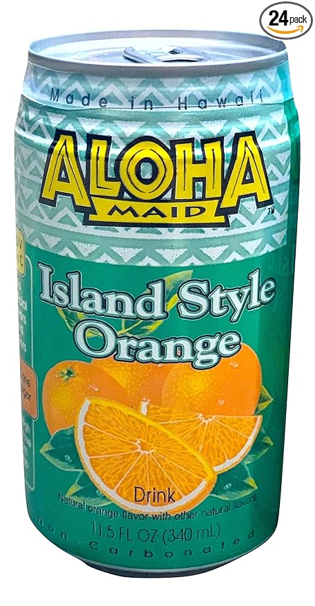 Aloha Maid Natural Drink Island Style Orange 11.5 Ounce (Pack of 24)