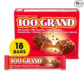 100 Grand Crispy Milk Chocolate with Caramel Full Size Individually Wrapped Candy Bars 1.5 oz each Bulk 18 Count Box