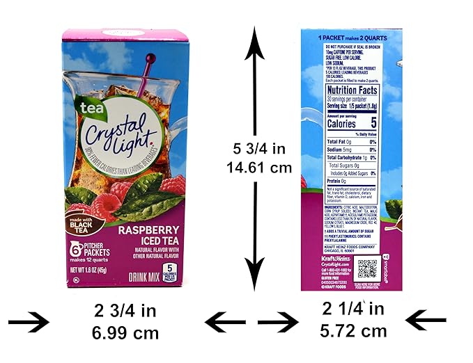 Crystal Light Pitcher Packets Raspberry Iced Tea 1.6 OZ