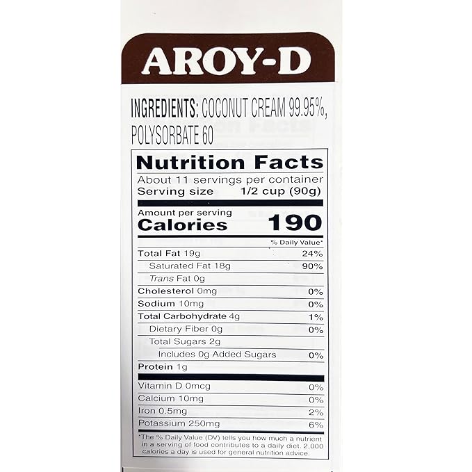 Aroy-D Coconut Cream 33.8 Fluid Ounce (6-Pack)