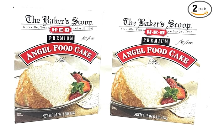 H‑E‑B The Baker's Scoop Premium Angel Food Cake Mix 16oz - 2 boxes