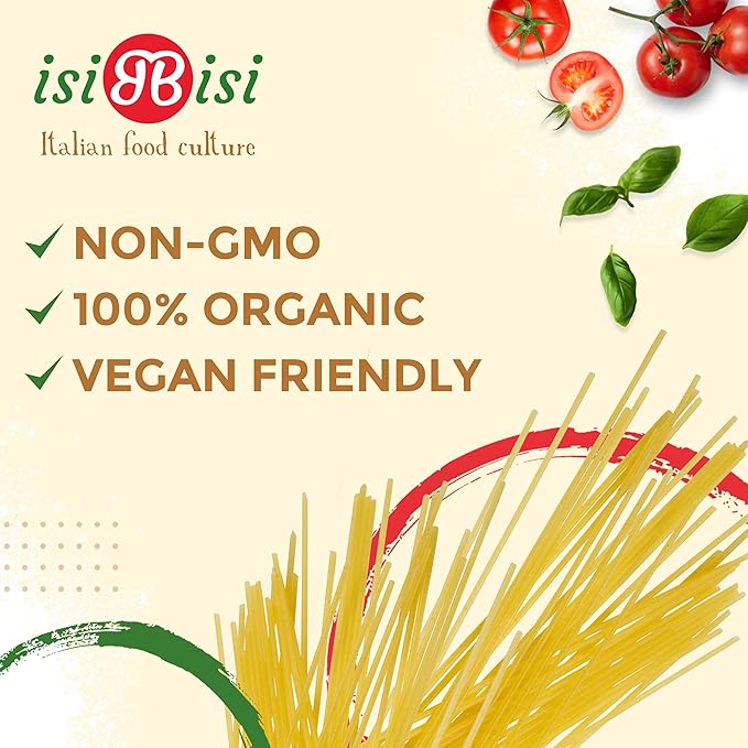 isiBisi Gluten-Free Spaghetti Pasta 6-Pack - Artisanal Corn and Rice Noodles - Vegan Non-GMO Made in Italy (14.11 oz.)