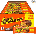 REESE'S OUTRAGEOUS! Peanut Butter Caramel and PIECES King Size Candy Bars 2.95 oz (18 Count)