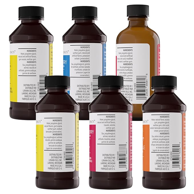 Lorann Oils Variety Bakery Emulsion: Multiple Flavors Perfect for Enhancing Baking Variety in Cakes Cookies &amp Desserts Gluten-Free Keto-Friendly Baking Essential for Your Kitchen 4oz per Bot