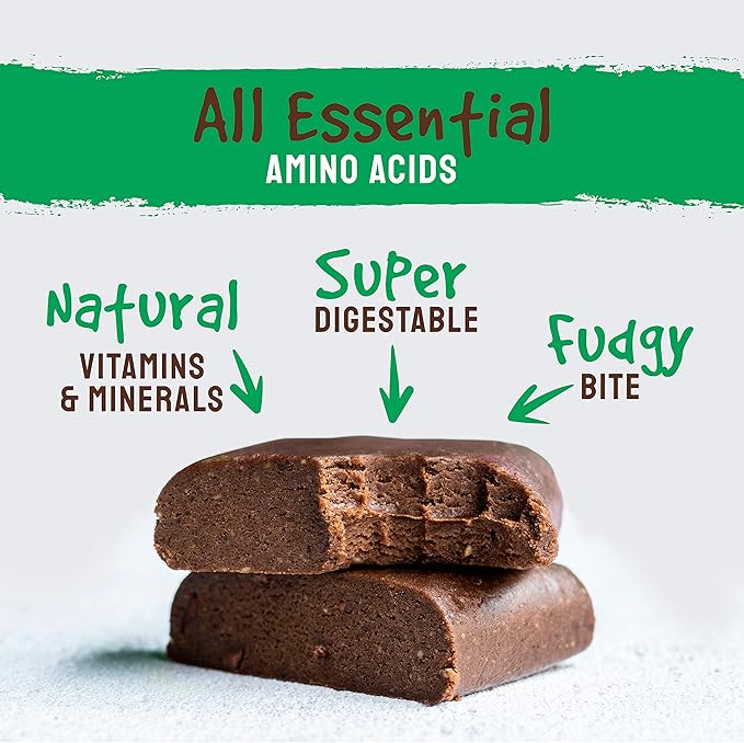 BodyMe Organic Vegan Protein Bar | Raw Cacao Mint | Box of 12 x 2.12oz (60g) | with 3 Plant Proteins