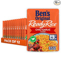 Ben’s Original Ready Rice Chili Garlic Flavored Rice Easy Dinner Side 8.5 oz Pouch (Pack of 12)